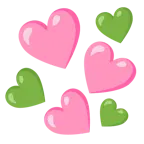 cuore rosa + cuore verde