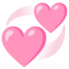 cuore rosa + cuori che girano