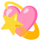 cuore rosa + stella con scia