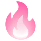 cuore rosa + fuoco