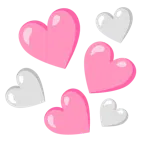 cuore rosa + cuore bianco
