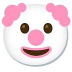 cuore rosa + faccina pagliaccio