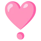 cuore rosa + punto esclamativo a cuore