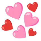 cuore rosa + cuore rosso