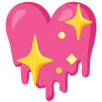 melting face + sparkling heart