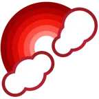 cuore rosso + arcobaleno