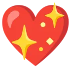 cuore rosso + cuore che luccica