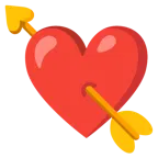 cuore rosso + cuore con freccia