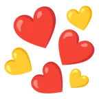 cuore rosso + cuore giallo