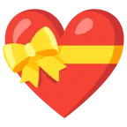 cuore rosso + cuore con fiocco