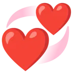 cuore rosso + cuori che girano