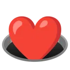 cuore rosso + buco
