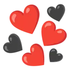 cuore rosso + cuore nero