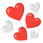 cuore rosso + cuore bianco