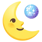 faccina ultimo quarto di luna + palla da discoteca