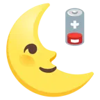 faccina ultimo quarto di luna + batteria scarica