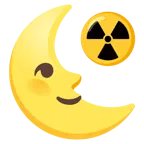faccina ultimo quarto di luna + simbolo della radioattività
