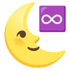 faccina ultimo quarto di luna + simbolo dell’infinito