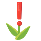 tulipano + punto esclamativo rosso