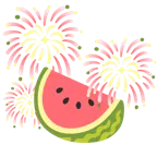Feuerwerk + Wassermelone