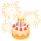 Feuerwerk + Geburtstagskuchen