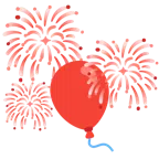 Feuerwerk + Luftballon
