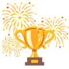 Feuerwerk + Pokal