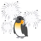 Feuerwerk + Pinguin