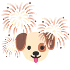 Feuerwerk + Hundegesicht
