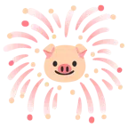 Feuerwerk + Schweinegesicht