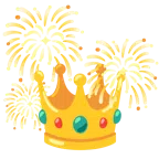 Feuerwerk + Krone