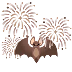Feuerwerk + Fledermaus