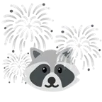 Feuerwerk + Waschbär