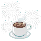 Feuerwerk + Heißgetränk