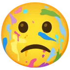 Mischpalette + betrübtes Gesicht
