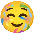 Mischpalette + lächelndes Gesicht