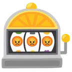 Spielautomat + schmollendes Gesicht