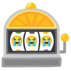 Spielautomat + heulendes Gesicht