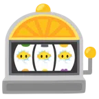 Spielautomat + Gesicht in Wolken