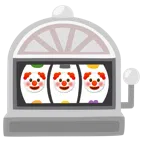 Spielautomat + Clown-Gesicht