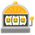 Spielautomat + kotzendes Gesicht