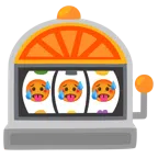 Spielautomat + schwitzendes Gesicht