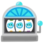 Spielautomat + frierendes Gesicht