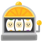 Spielautomat + gestricheltes Gesicht