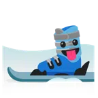 Ski + Gesicht mit herausgestreckter Zunge