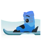 Ski + ängstliches Gesicht