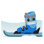 Ski + Grimassen schneidendes Gesicht
