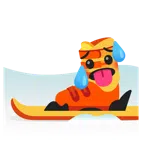 Ski + schwitzendes Gesicht