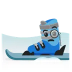 Ski + Gesicht mit Monokel