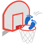 Basketball + Fußabdrücke